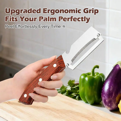 Roselli™  Wooden-Handled Stainless Steel Shredder and Peeler⭐