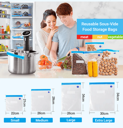 15 Reusable Vacuum Bags Set + Vacuum Pump
