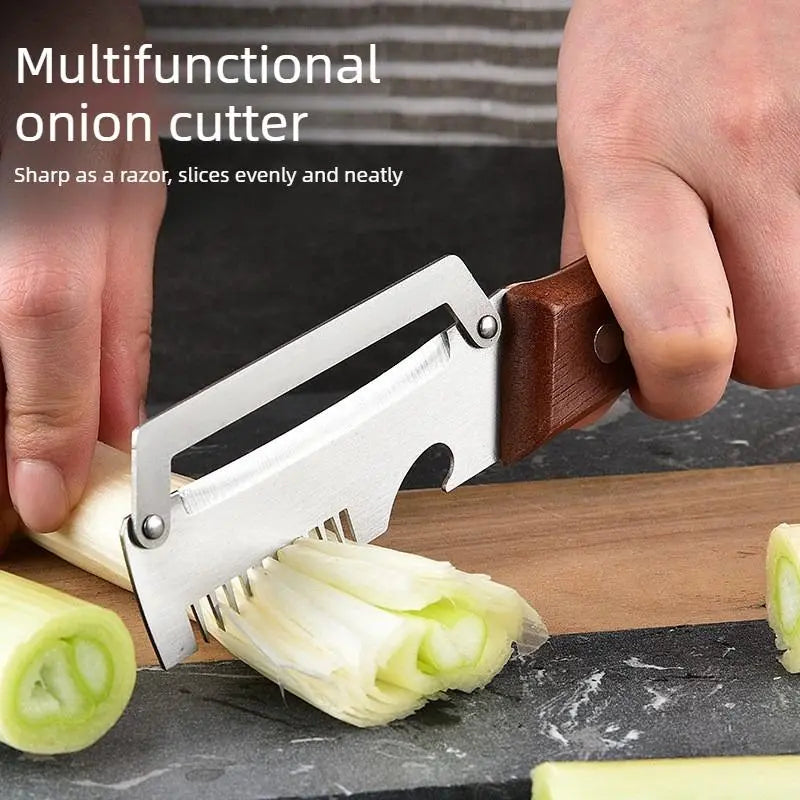 Roselli™  Wooden-Handled Stainless Steel Shredder and Peeler⭐