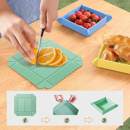 Roselli™ Magnetic Foldable Silicone Bowl — Snaps Rigid, Stores Flat