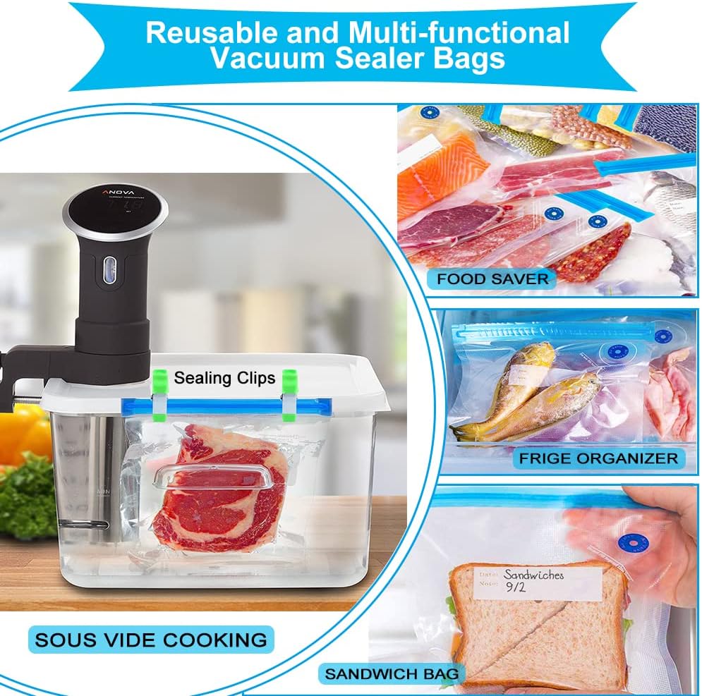 15 Reusable Vacuum Bags Set + Vacuum Pump