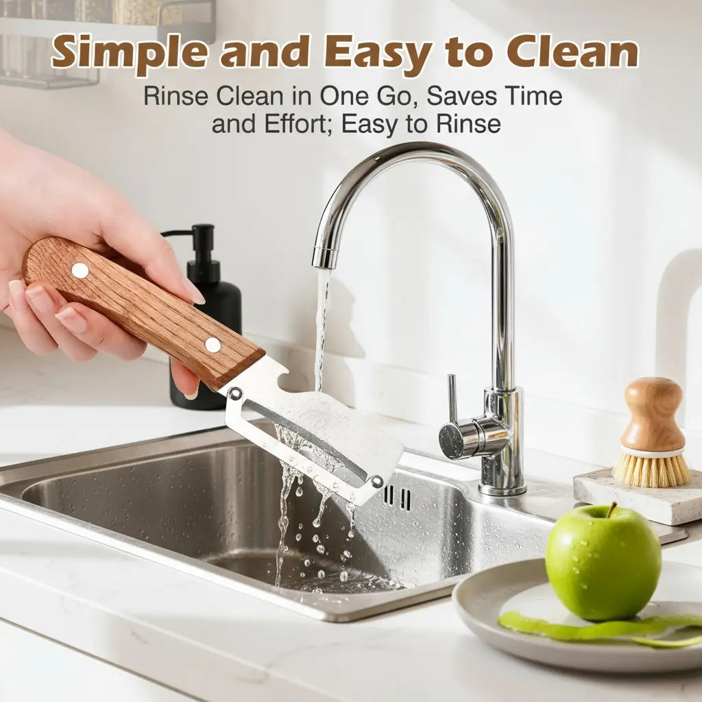 Roselli™  Wooden-Handled Stainless Steel Shredder and Peeler