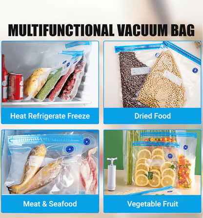 15 Reusable Vacuum Bags Set + Vacuum Pump