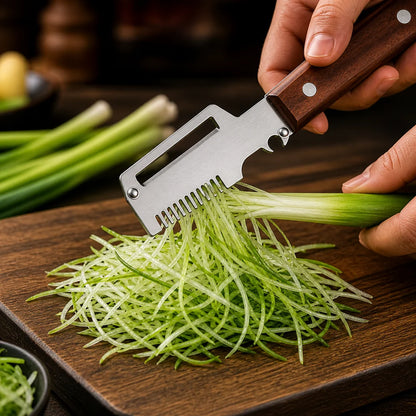 Roselli™  Wooden-Handled Stainless Steel Shredder and Peeler