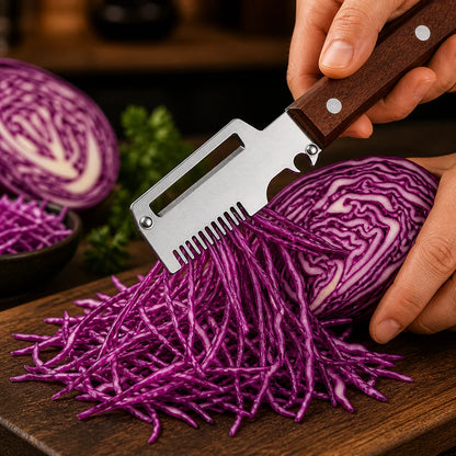 Roselli™  Wooden-Handled Stainless Steel Shredder and Peeler
