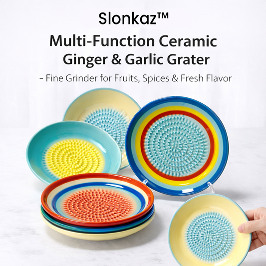 Roselli™ Handmade Ceramic Ginger & Garlic Grater – Fine Grinder for Fruits, Spices & Fresh Flavor