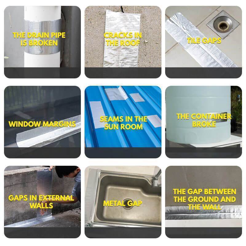 🏠Roselli™ Super Waterproof Butyl Rubber Tape - Save Your Roof, Pipe, & RV