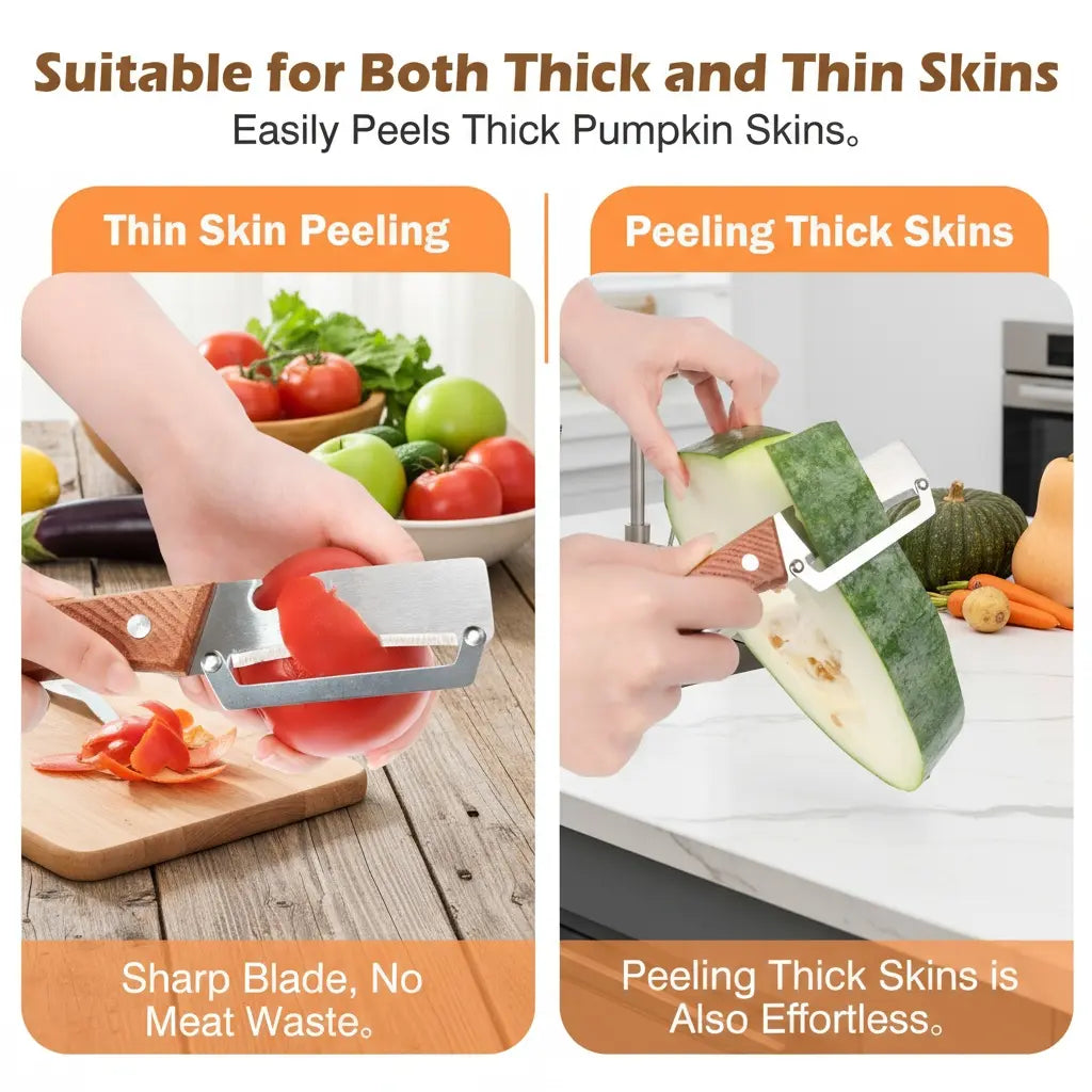 Roselli™  Wooden-Handled Stainless Steel Shredder and Peeler