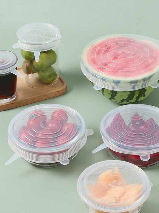 Roselli™ Silicone Stretch Lids Reuseable Microwave Safe Flexible Covers (offer)