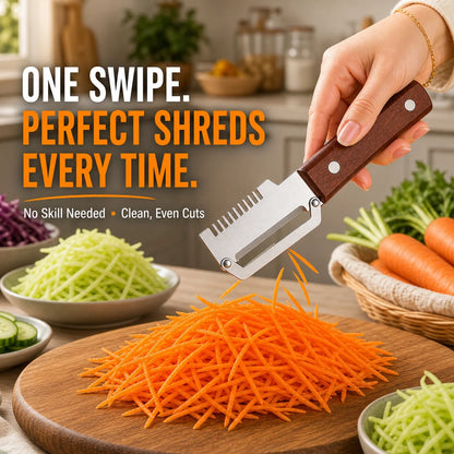 Roselli™  Wooden-Handled Stainless Steel Shredder and Peeler