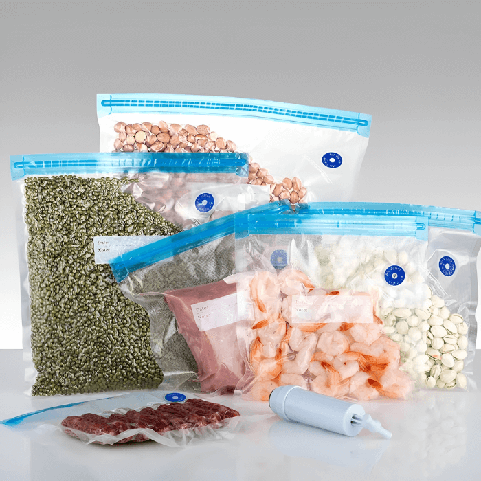 15 Reusable Vacuum Bags Set + Vacuum Pump
