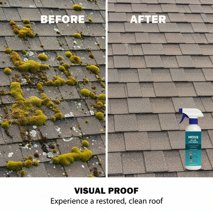Roselli™ Roof Moss & Algae Cleaner Spray – Spray, Rinse, and Watch It Shine! 🏠✨ Tough on moss, gentle on plants – a cleaner roof in minutes. 🌿💧