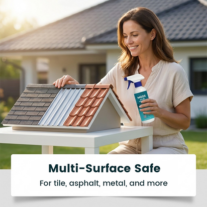 Roselli™ Roof Moss & Algae Cleaner Spray – Spray, Rinse, and Watch It Shine! 🏠✨ Tough on moss, gentle on plants – a cleaner roof in minutes. 🌿💧