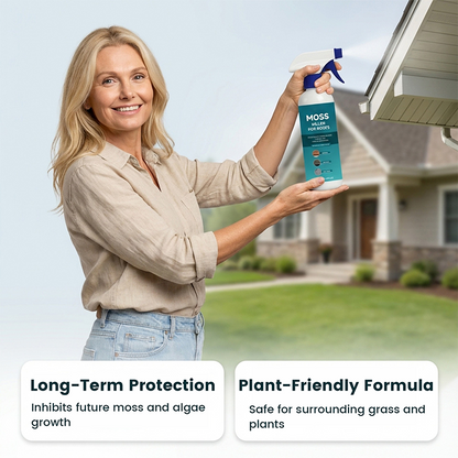 Roselli™ Roof Moss & Algae Cleaner Spray – Spray, Rinse, and Watch It Shine! 🏠✨ Tough on moss, gentle on plants – a cleaner roof in minutes. 🌿💧