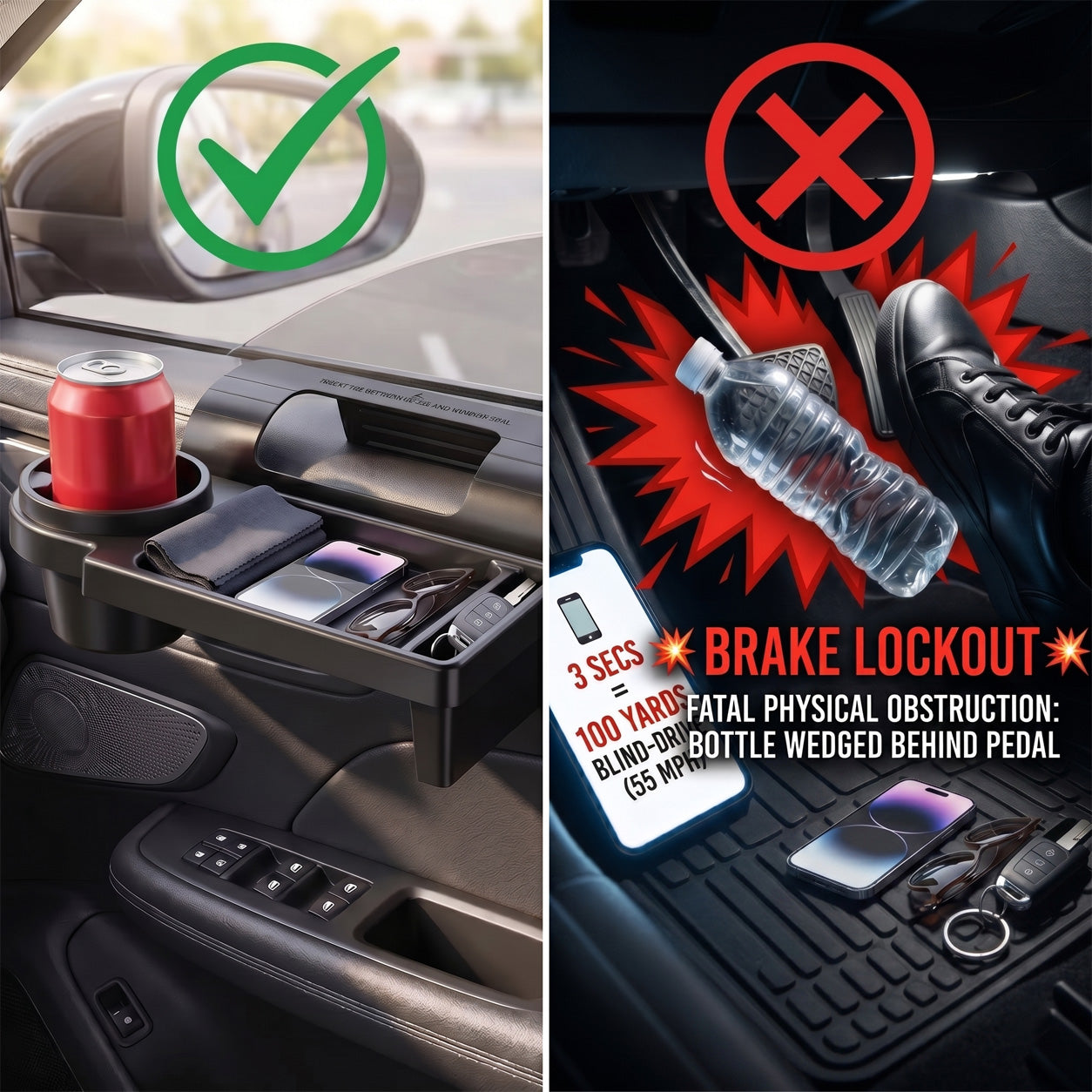 Roselli™ 3-in-1 Car Console Organizer: The "Zero-Friction" Cockpit Defender